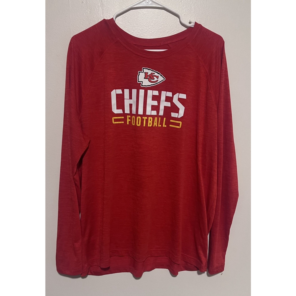 Kansas City Chiefs Shirt Men’s XL Red NFL Football Long Sleeve Performance Tee